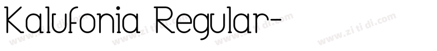 Kalufonia Regular字体转换
